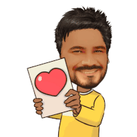a cartoon of a man holding a card with a heart on it