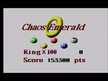 chaos emerald ring x 100 score 153300 pts is shown