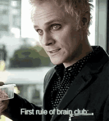 Brain Club First Rule GIF - Brain Club First Rule Izombie GIFs