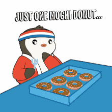 food hungry eat penguin donut