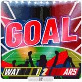 a sign that says goal wat 1 2 ars 30 inches