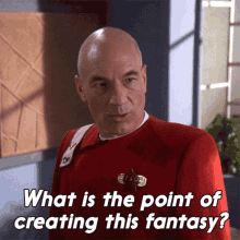 What Is The Point Of Creating This Fantasy Captain Jean Luc Picard GIF - What Is The Point Of Creating This Fantasy Captain Jean Luc Picard Star Trek GIFs