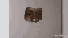 a painting of a woman 's face is being made in animotica