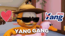 Yang Gang Garfield GIF - Yang Gang Garfield Andrew Yang GIFs