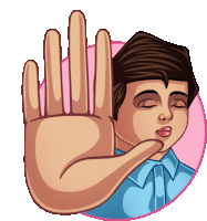 Adarsh Giving Face Palm Sticker - Adarsh World Stop Dont Talk To Me Stickers