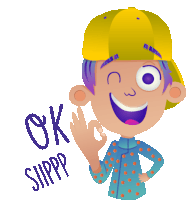 Happy Boy With The Ok Sign Sticker
