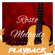 a poster with a guitar and the words " rosto molhado playback "