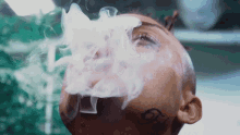 Blowing Smoke Lil Skies GIF - Blowing Smoke Lil Skies Signs Of Jealousy Song GIFs