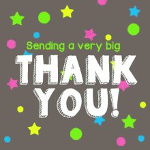 Thank You Sending A Very Big Thank You GIF - Thank You Sending A Very Big Thank You Stars GIFs