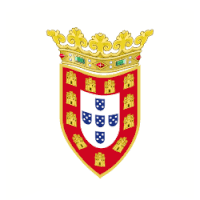 the coat of arms of portugal has a gold crown on top