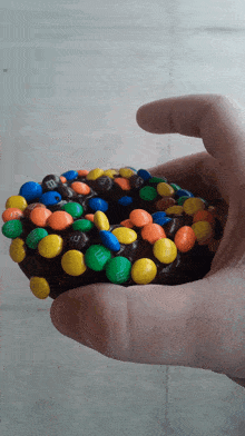 Chocolate M And Ms Donut Donuts GIF - Chocolate M And Ms Donut Donuts Doughnuts GIFs
