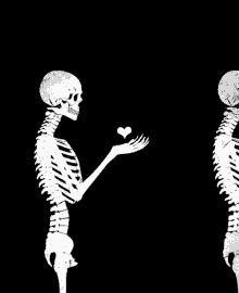 Skeleton Heart GIF - Skeleton Heart Giving You GIFs