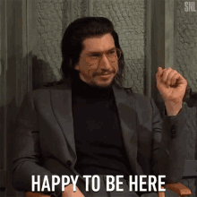 Happy To Be Here Adam Driver GIF - Happy To Be Here Adam Driver Saturday Night Live GIFs