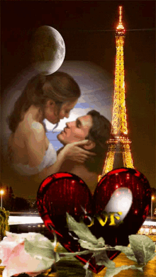 love heart paris eiffel tower couple