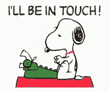 Snoopy Keep In Touch GIF - Snoopy Keep In Touch Ill Be In Touch GIFs