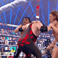 Kane Double Chokeslam GIF - Kane Double Chokeslam Riddle GIFs
