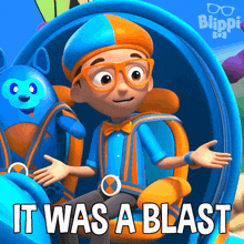 It Was A Blast Blippi GIF - It Was A Blast Blippi Blippi Wonders - Educational Cartoons For Kids GIFs