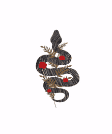 snake rose stickers