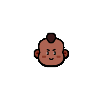 a cartoon monkey with a surprised look on his face .