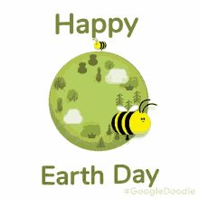 earth day happy earth day save the bees save the earth google doodles