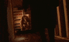 a werewolf is looking at the camera with its mouth open