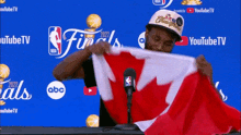 Andrew Wiggins Canadian Flag GIF - Andrew Wiggins Canadian Flag Golden State Warriors GIFs