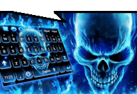 Skull Keyboard Sticker - Skull Keyboard Speech Bubble Stickers