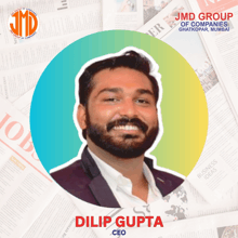 a man with the name dilip gupta on the bottom