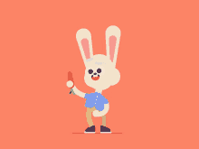 bunny juggle eat