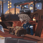 a cartoon character with a hat that says 3 yoshikawa on it