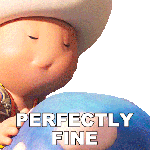 Perfectly Fine Toad Sticker - Perfectly Fine Toad The Super Mario Bros Movie Stickers