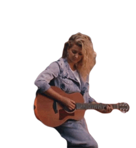 Playing Guitar Tori Kelly Sticker - Playing Guitar Tori Kelly Unbothered Song Stickers