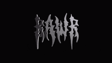 a black background with a silver symbol on it that looks like a sword