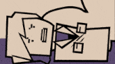 a cartoon drawing of a man in a suit laying down