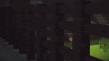 a minecraft character says it 's over at the bottom of the screen