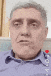 a close up of a man 's face with the words ja sam above him