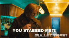You Stabbed Me Ladybug GIF - You Stabbed Me Ladybug Brad Pitt GIFs