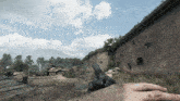 a person holding a gun in a video game