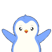 a penguin with a rainbow and the words nobody cares behind it