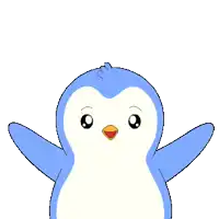 a penguin with a rainbow and the words nobody cares behind it
