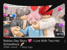 a roblox gay story i live with two hot schoolboys .