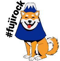 Fuji Rock Dog Sticker - Fuji Rock Dog Happy Stickers