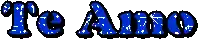 the word te amo is displayed in blue letters