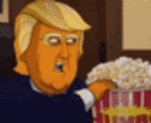 donald trump popcorn eating chew snacking