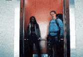 Rick Michonne Elevator Michonne Rick Elevator GIF - Rick Michonne Elevator Michonne Rick Elevator Richonne Elevator GIFs