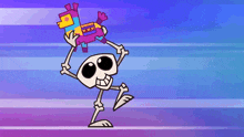 Stolen Piñata Skeleton GIF - Stolen Piñata Skeleton Om Nom GIFs