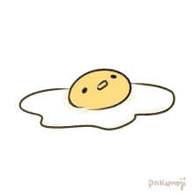a cartoon drawing of a yellow object with closed eyes and the words pnkemoji written below it