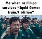 a group of people are playing a game called squid game on netflix