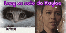 a poster for lucy es solo de kaylee with a picture of a woman