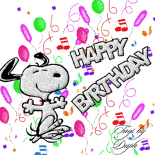 happy birthday greetings cute dog celebrate
